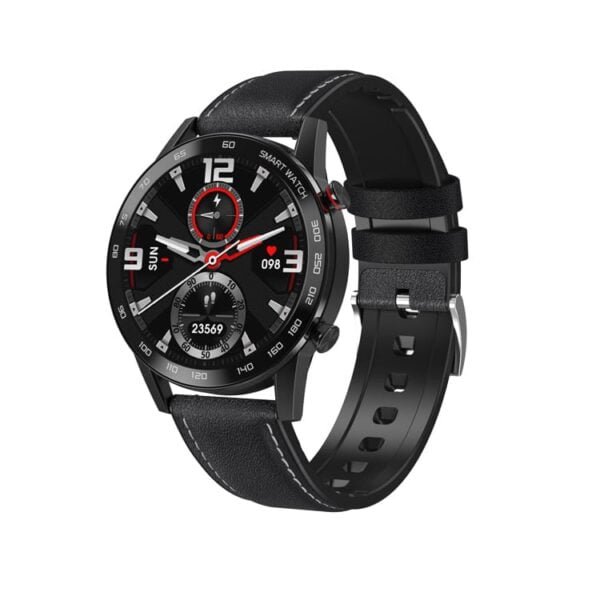 Смарт часовник DT95 - кожа, черен - Potrebno