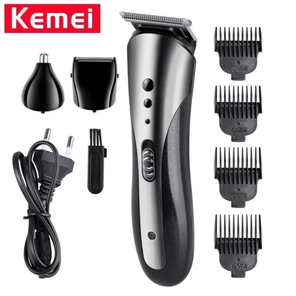 3 в 1 Машинка за подстригване, бръснене и тример за уши и нос Kemei KM-1407 - Potrebno