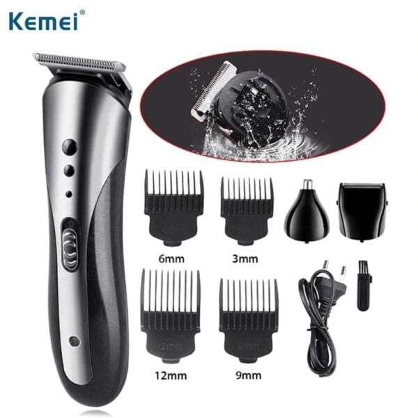 3 в 1 Машинка за подстригване, бръснене и тример за уши и нос Kemei KM-1407 - Potrebno