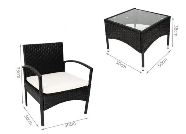 Комплект ратанови мебели – маса с два стола - Potrebno