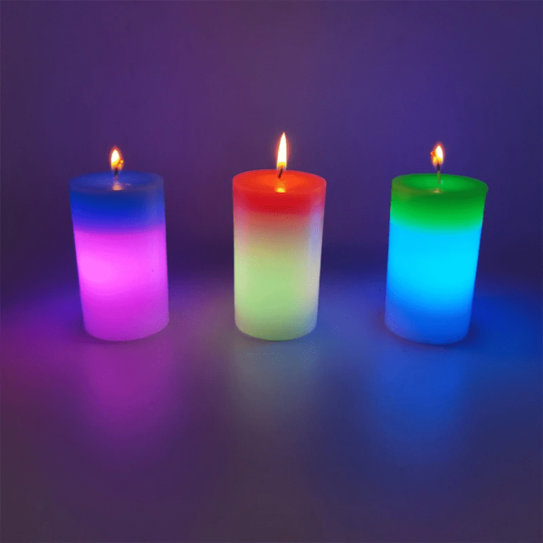 Восъчна свещ с променящи се цветове - Potrebno