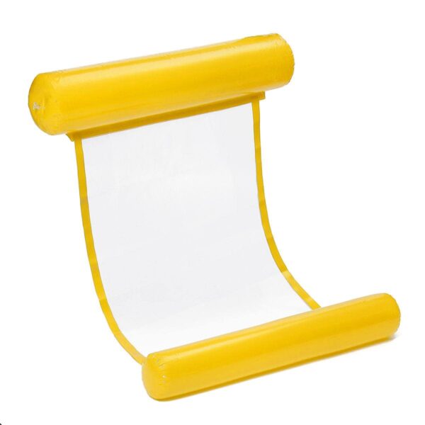 Надуваемо плажно кресло, 110 х 80 см, за използване във водата - Жълт - Potrebno