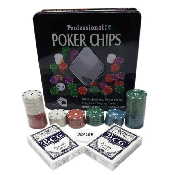 Комплект чипове за покер и карти