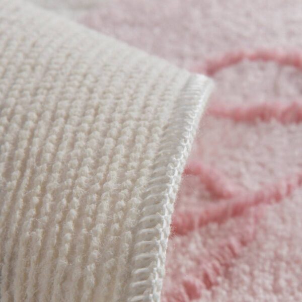 Комплект килими за баня Chilai Home 351ALS2004, 3 части, 100% антибактериални акрилни нишки, Розов - Potrebno