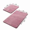 Комплект килими за баня Chilai Home 351ALS2165, 2 части, 100% антибактериална акрилна тъкан, розов - Potrebno