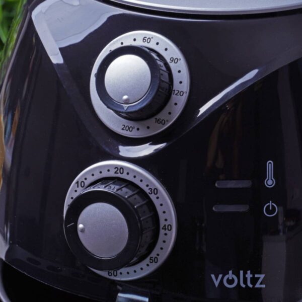 Фритюрник с горещ въздух Air Fryer Voltz V51980C, 1600W, 2.6 литра, 80°C~200°C, Таймер, Черен - Potrebno