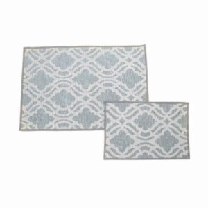 Комплект килими за баня Chilai Home 394ANR1430, 2 части, 100% памук, Сив - Potrebno