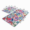 Комплект килими за баня Chilai Home 359CHL2367, 2 части, 100% антибактериална кадефена материя, Многоцветен - Potrebno