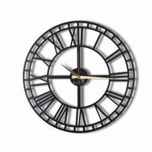 Стенен часовник Bystag 805BSG1104, 50х50 см, Метал, Черен - Potrebno