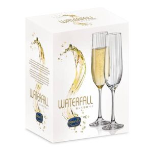 Чаша за шампанско Bohemia Royal Waterfall 190ml, 6 броя - Potrebno