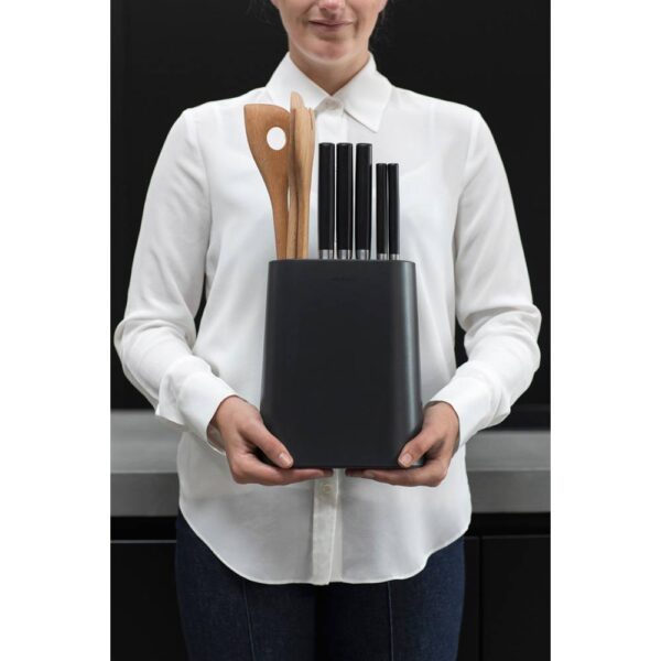 Блок за ножове с държач за прибори Brabantia Profile New, Dark Grey - Potrebno