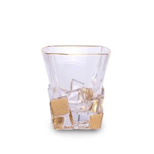 Чаша за уиски Bohemia 1845 Crack Golden Ice 310ml, 6 броя - Potrebno