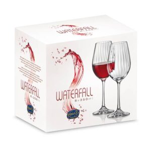 Чаша за вино Bohemia Royal Waterfall 350ml, 6 броя - Potrebno