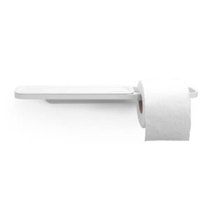 Държач за тоалетна хартия с рафт Brabantia MindSet Mineral Fresh White - Potrebno