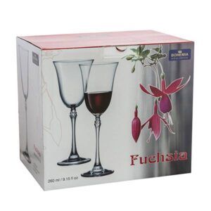 Чаша за вино Bohemia Royal Fuchsia 260ml, 6 броя - Potrebno