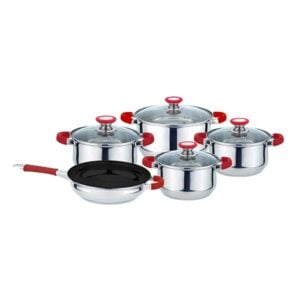 Комплект съдове за готвене Muhler MR-975 9 части, червени - Potrebno