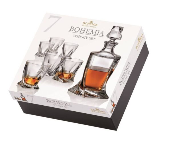 Комплект за уиски Bohemia Royal & Crystalite Quadro 7 части - Potrebno