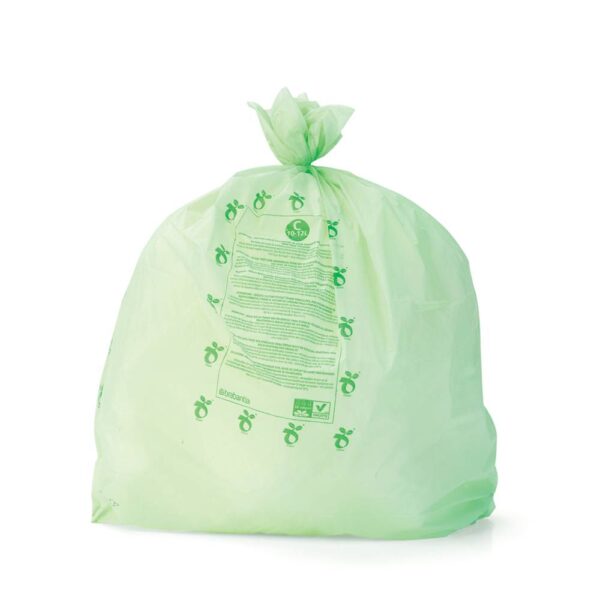 Торба за кош Brabantia PerfectFit Sort&Go/Silent/Touch размер C, 10-12L, 10 броя, зелени, биоразградими, ролка - Potrebno