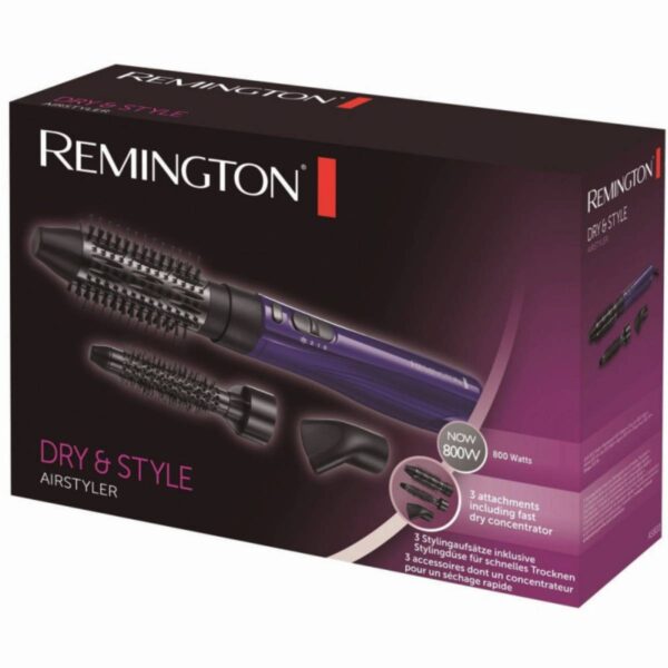 Електрическа четка за коса Remington AS800, 800W, 2 Нива на температура, Антистатичен, 3 аксесоара, Лилав - Potrebno