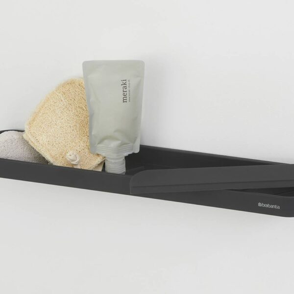 Рафт за душ с приставка за почистване Brabantia MindSet Dark Grey - Potrebno