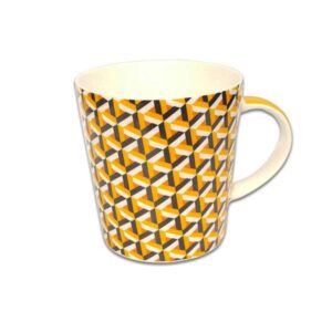 Чаша за чай и мляко Jameson + Taylor Rhombuses Orange 300ml - Potrebno