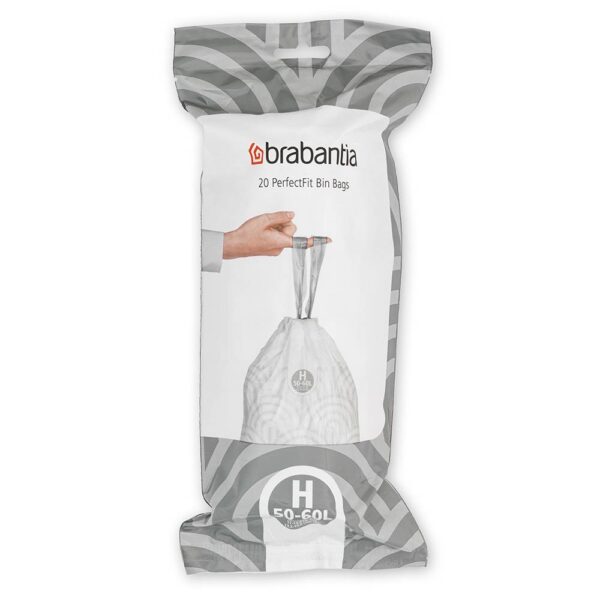 Торба за кош Brabantia PerfectFit Touch/Push/Big Bin размер H, 50-60L, 20 броя, ролка - Potrebno