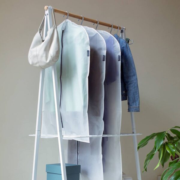 Комплект калъфи за дрехи Brabantia, размер M, 60x100cm, Transparent/Grey 2 броя - Potrebno