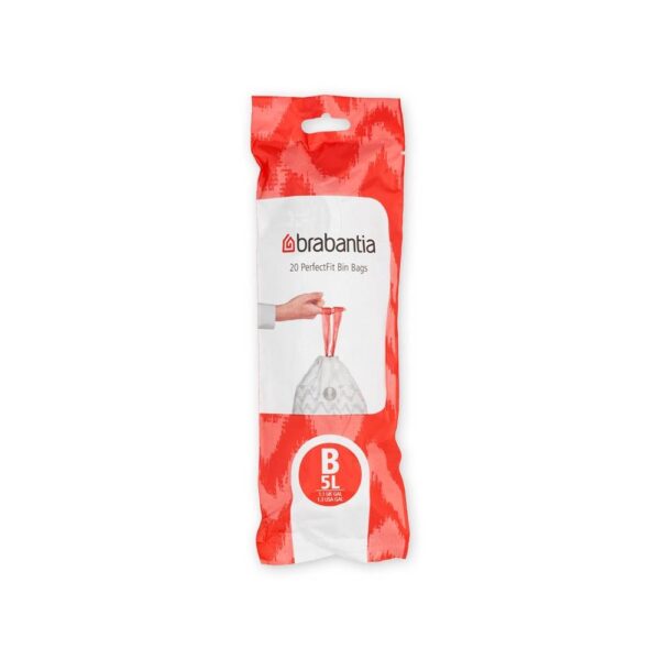 Торба за кош Brabantia PerfectFit Slide/Paper Bin размер B, 5L, 20 броя, ролка - Potrebno