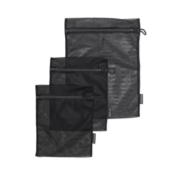 Комплект торби за деликатно пране Brabantia Black, 3 броя в два размера - Potrebno