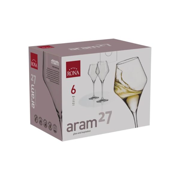 Чаша за вино Rona Aram 6508 500ml, 6 броя - Potrebno