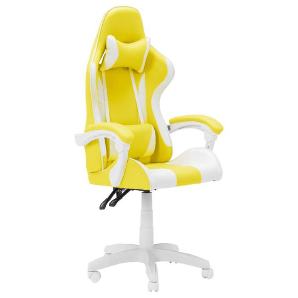 Геймърски стол Carmen 6311 - бял - жълт - Potrebno