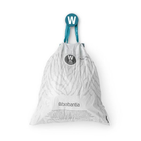 Торба за кош Brabantia PerfectFit NewIcon размер W, 5L, 10 броя, ролка - Potrebno
