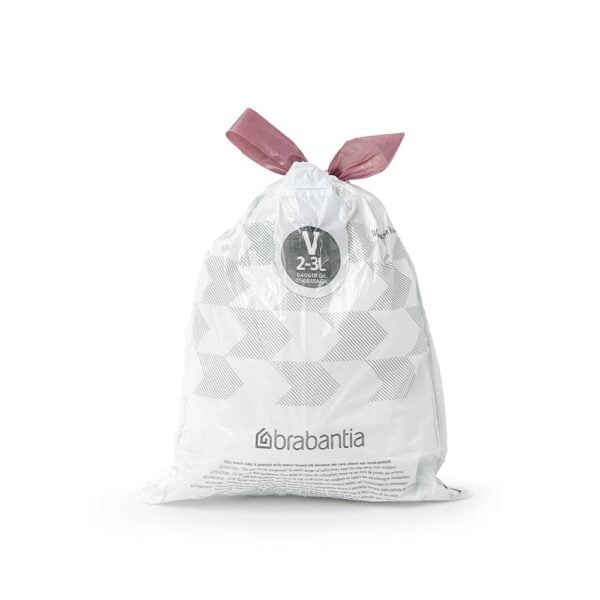 Торба за кош Brabantia PerfectFit NewIcon размер V, 3L, 10 броя, ролка - Potrebno
