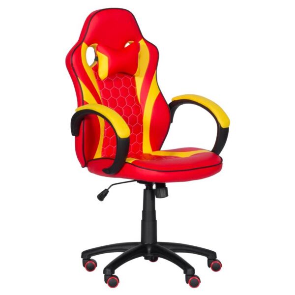 Геймърски стол Carmen 6305 - червено-жълт - Potrebno