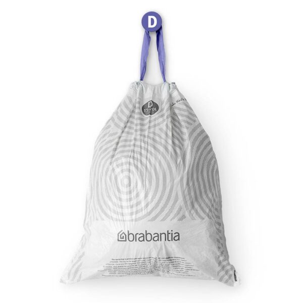 Торба за кош Brabantia PerfectFit Sort&Go/Built-In размер D, 15-20L, 40 броя, пакет - Potrebno