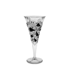 Чаша за вино Bohemia 1845 Glacier Matt Fond and Black Lister 250ml, 6 броя - Potrebno