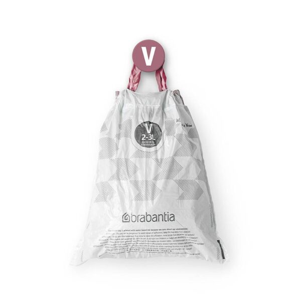 Торба за кош Brabantia PerfectFit NewIcon размер V, 3L, 10 броя, ролка - Potrebno
