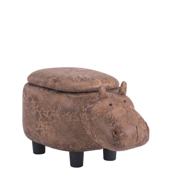 Детска табуретка с ракла - кафяв хипопотам - Potrebno