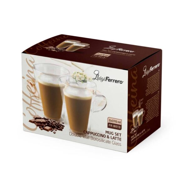 Чаша за капучино и лате Luigi Ferrero Coffeina FR-8013 370ml, 2 броя - Potrebno