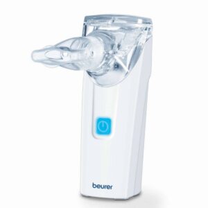 Инхалатор за пътуване Beurer IH 55, 0.25ml/min, Функция самопочистване, Вибрираща мембрана, Бял - Potrebno