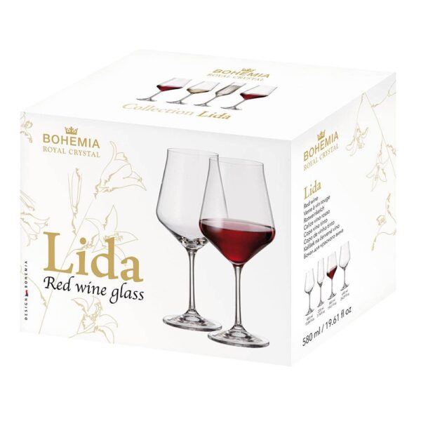 Чаша за вино Bohemia Royal Lida, 6 броя - Potrebno