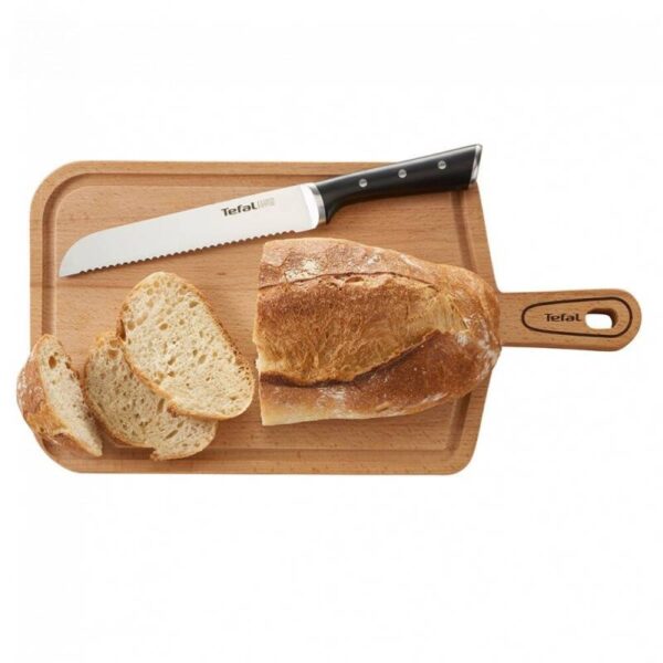 Нож за хляб Tefal K2320414 Ice Force, 20 см, Неръждаема стомана, Сребрист/Черен - Potrebno