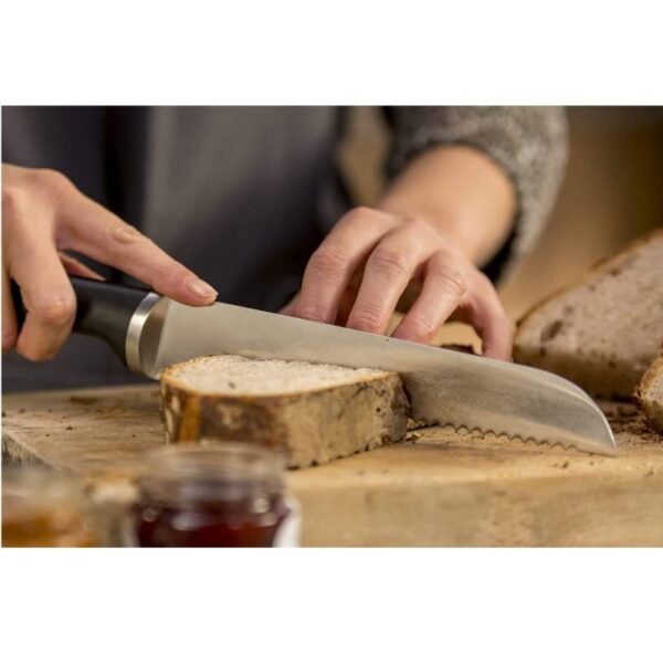 Нож за хляб Tefal K2320414 Ice Force, 20 см, Неръждаема стомана, Сребрист/Черен - Potrebno
