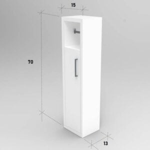 Шкаф за баня с поставка за тоалетна хартия Kalune Design 854KLN, 70х15 см, Меламиново покритие - Potrebno