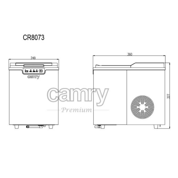 Ледогенератор Camry CR 8073, 12кг/12 часа, 2.2 литра, 70 dB, Черен/Сив - Potrebno