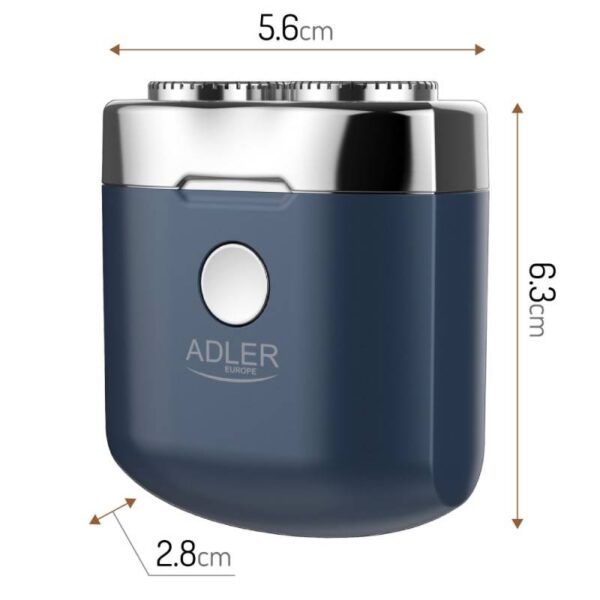 Самобръсначка мини Adler AD 293, 250 mAh, USB Type C, За пътуване, Безжична - Potrebno
