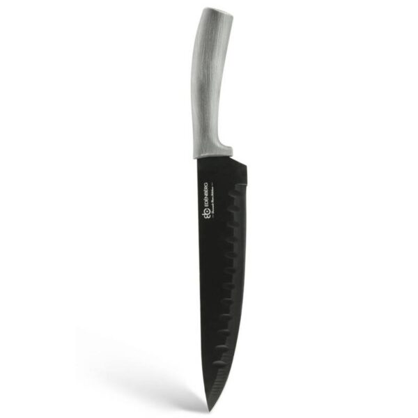 Комплект ножове с магнитна стойка Edenberg EB-957, 6 ч, Мраморно покритие, Сив - Potrebno