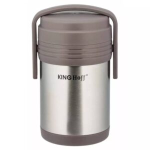 Термос за храна Kinghoff KH 4075, 3 контейнера, 1.5 литра, Двойни стени, Инокс - Potrebno