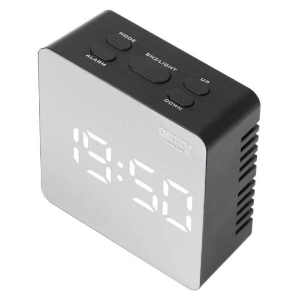 Дигитален часовник с аларма Camry CR 1150b, Огледален, Стайна температура, LED, Черен - Potrebno