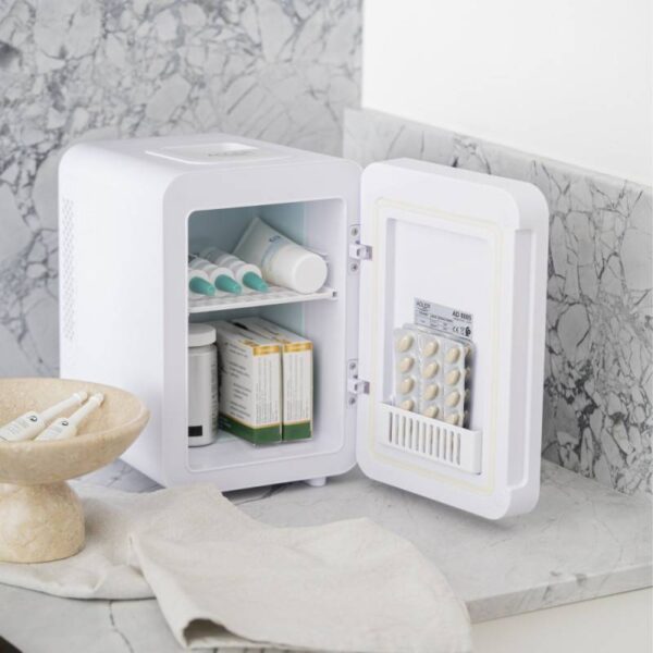 Хладилник мини Adler AD 8085, 32-42 W, 4 L, Огледална врата, Отопление/Охлаждане, Бял - Potrebno